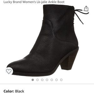 Lucky Brand black leather booties size 8.5